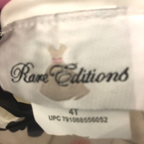 Beautiful & unique Rare Editions girl’s size 4T black & off-white dressy top - Picture 5 of 6